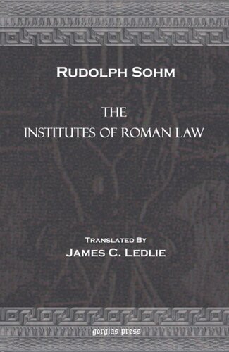 The Institutes of Roman Law