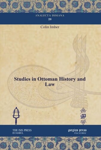 Studies in Ottoman History and Law