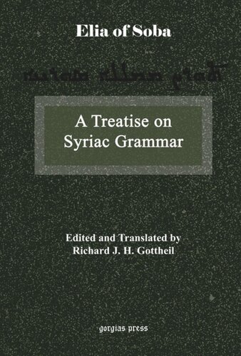 A Treatise on Syriac Grammar by Mar Elia of Soba