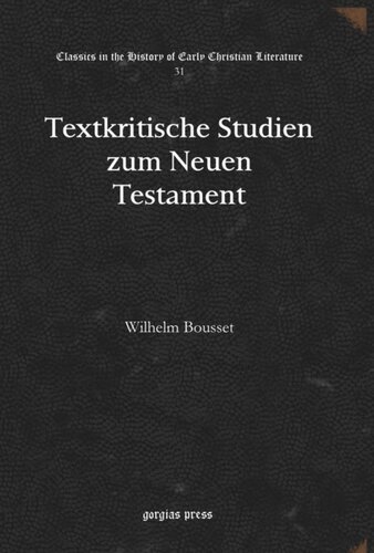 Textkritische Studien zum Neuen Testament