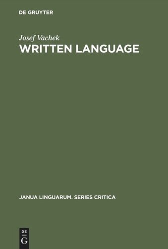 Written Language: General Problems and Problems of English