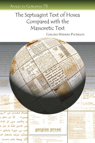 The Septuagint Text of Hosea Compared with the Massoretic Text