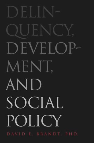 Delinquency, Development, and Social Policy