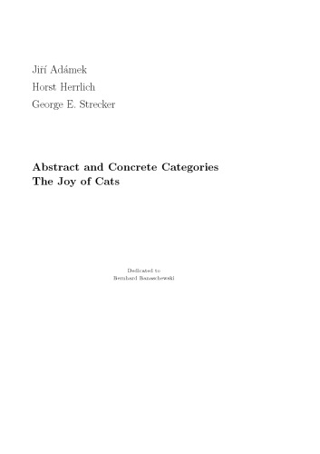 Abstract and concrete categories: the joy of cats