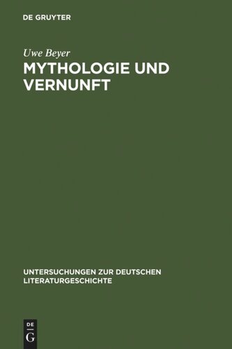 Mythologie und Vernunft: Vier philosophische Studien zu Friedrich Hölderlin