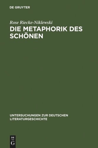 Die Metaphorik des Schönen: Eine kritische Lektüre der Versöhnung in Schillers »Über die ästhetische Erziehung des Menschen in einer Reihe von Briefen«
