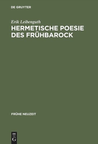 Hermetische Poesie des Frühbarock: Die 