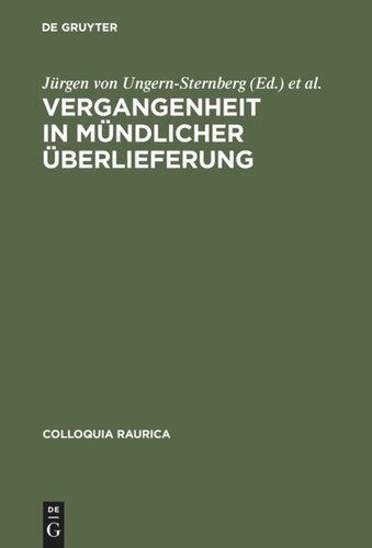 Vergangenheit in mündlicher Überlieferung
