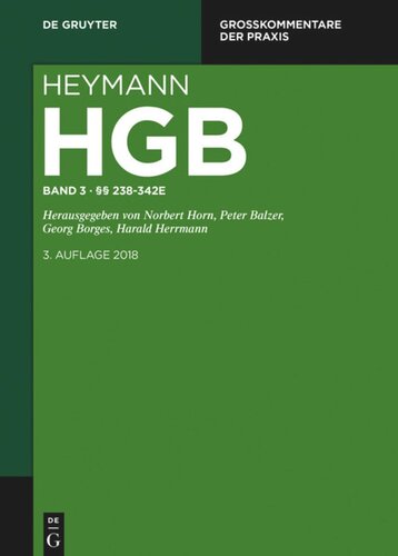 Heymann-Handelsgesetzbuch (ohne Seerecht): Band 3 §§ 238-342e