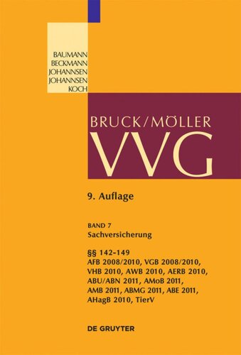 VVG: Band 7 Sachversicherung §§ 142-149