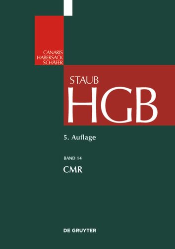 Handelsgesetzbuch: Band 14 CMR