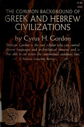 The Common Background of Greek and Hebrew Civilizations