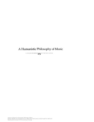 A Humanistic Philosophy of Music