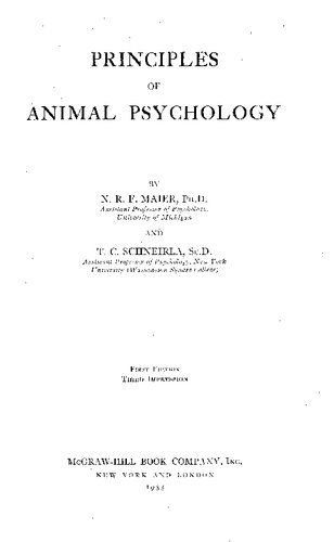 Principles of Animal Psychology