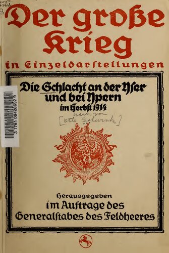 Die Schlacht an der Yser und bei Ypern im Herbst 1914