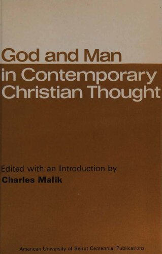 God and Man in Contemporary Christian Thought