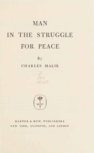 Man in Struggle for Peace
