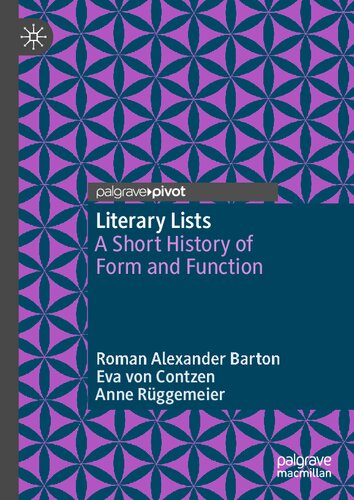 Literary Lists: A Short History of Form and Function