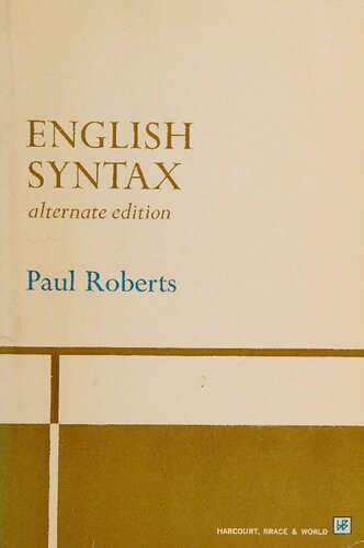 English Syntax Alternate Edition