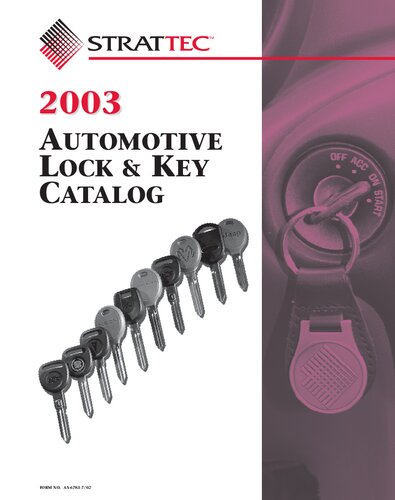 Strattec 2003 Automotive Lock & Key Catalog