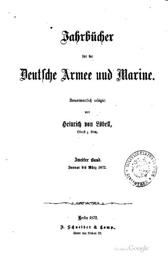 Jahrbücher für die Deutsche Armee und Marine / Januar bis März 1872