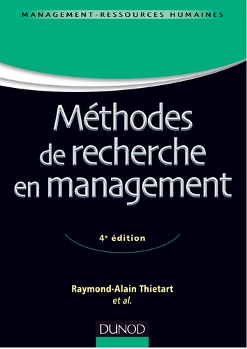 Méthodes de recherche en management - 4ème édition