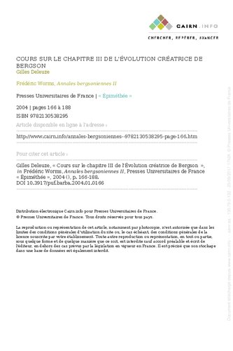 Annales bergsoniennes, II: Bergson, Deleuze, la phénoménologie