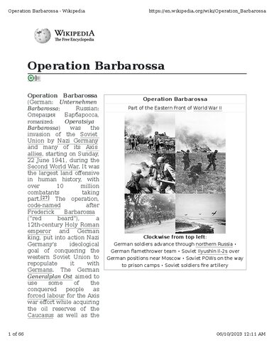 Operation Barbarossa