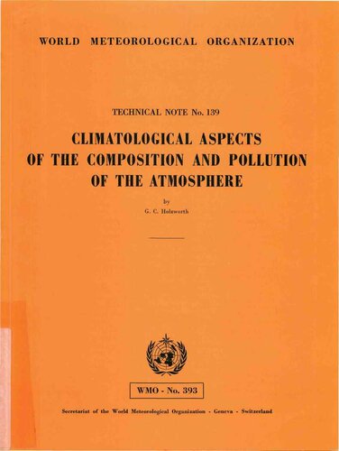 Climatological Aspects of the Composition and Pollution at the Atmosphere