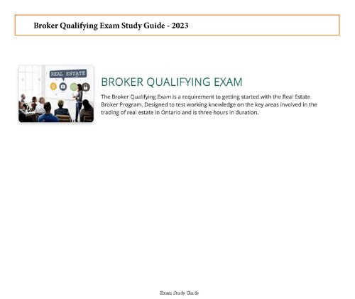 Broker Qualifying Exam - Humber College