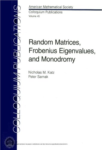 Random Matrices, Frobenius Eigenvalues, and Monodromy