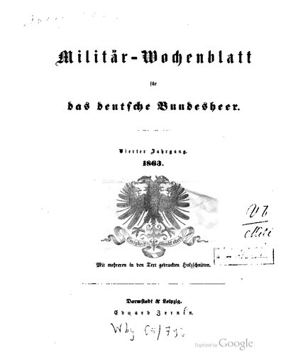 Militär-Wochenblatt für das deutsche Bundesheer