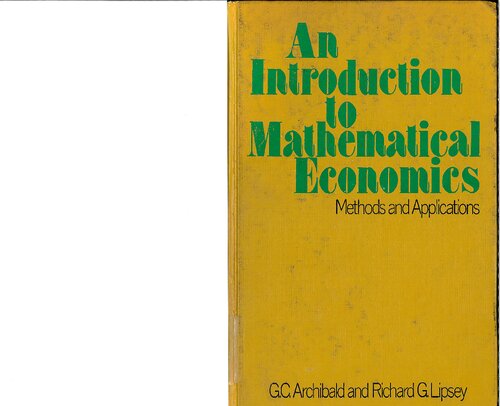 An introduction to mathematical economics : methods and applications