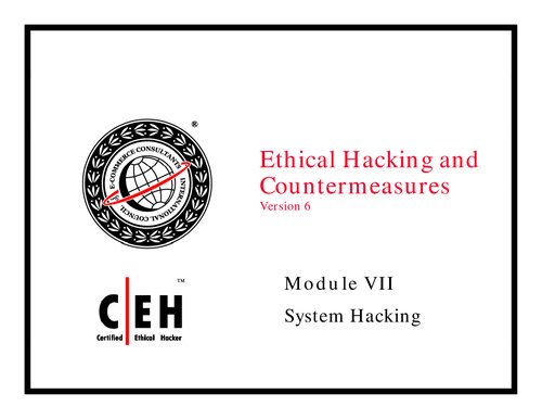 Ethical Hacking and Countermeasures