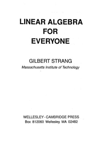 Linear Algebra for Everyone (The Gilbert Strang Series)