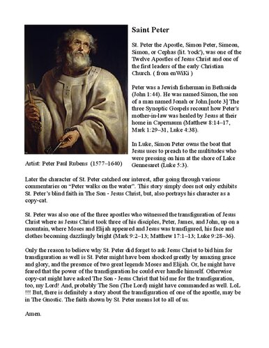 St. Peter - The Apostle