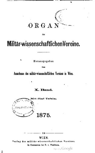 Organ des militär-wissenschaftlichen Vereins