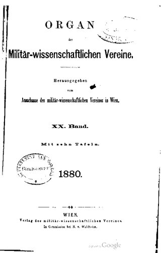 Organ des militär-wissenschaftlichen Vereins