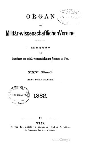 Organ des militär-wissenschaftlichen Vereins