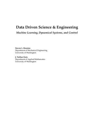 Data Driven Science & Engineering