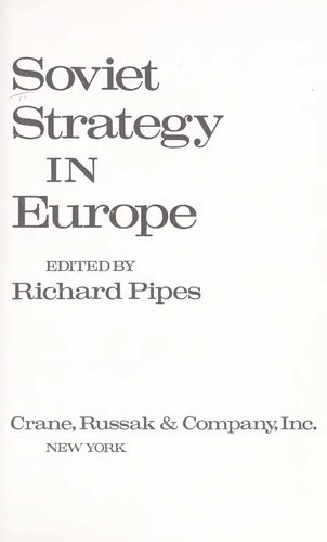 Soviet Strategy in Europe