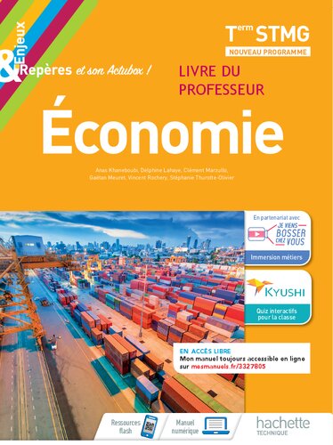 Enjeux et Repères Économie Terminale STMG - Livre du Professeur - Éd. 2020