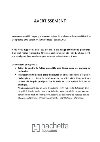 Histoire-Géographie-EMC cycle 3 / 6e - Livre du professeur - éd. 2016