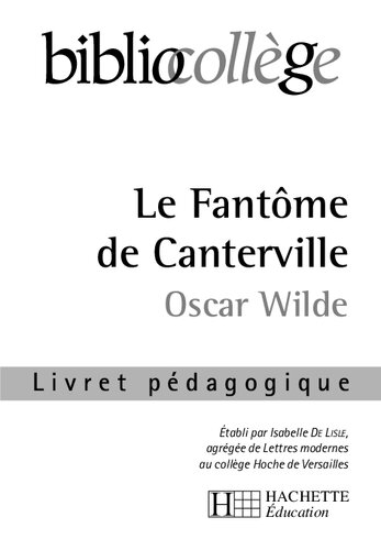 Le fantôme de Canterville: Livret pédagogique
