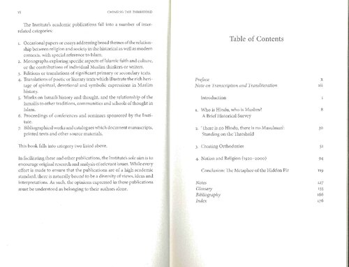 Crossing the Threshold: Understanding Religious Identities in South Asia