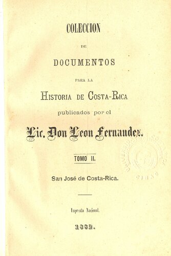 Colección de documentos para la historia de Costa Rica