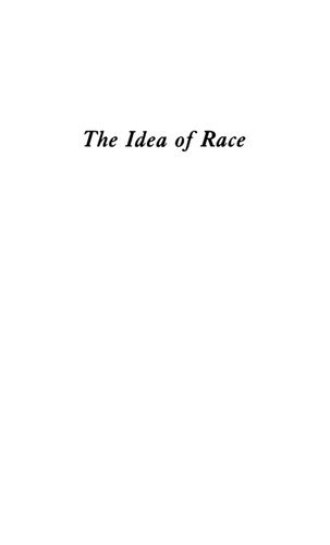 The Idea of Race