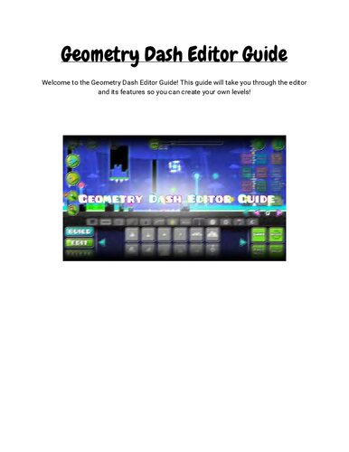 Geometry Dash Editor Guide
