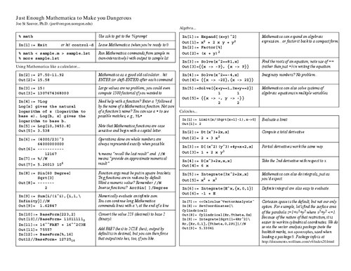 Mathematica cheatsheet
