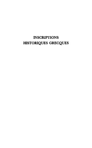 Inscriptions historiques grecques